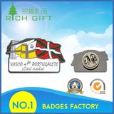 High Quality Fashion Flag Four Color Metal Gift Badge Customized