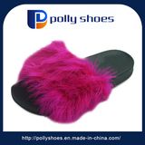 Double Color Pcu Injection Women Plush Slipper