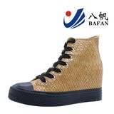 2017 New Fashion Snake PU Upper Wedge Canvas Shoes Bf170111