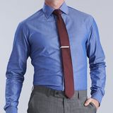 Custom Made Comfortable Long Sleeve Printed Mens Dress Shirts