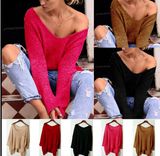 European Loose Pullover Plus Size Knitting Sweater for Women