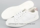 White Shoes / Women Sneaker / Sports Shoes with PVC Injection Outsole (SNC-49022)