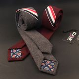 a Man of Thick Striped Wool Tie Bz0001