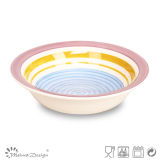 Handpainted Circle Ceramic Soup Bowl