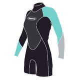 Women's Long Sleeve and Short Pants Neoprene Suit (HX-S0260)