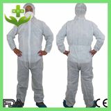 White Single Use PP Non Woven Work Overalls