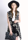 Lady Fashion Mercerized Cotton Knitted Shawl Vest (YKY2038)