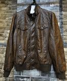 Leisure Adult Men Leather Jacket Waterproof