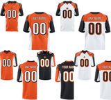 Cincinnati Elite Game White Black Orange Team Color Football Jerseys