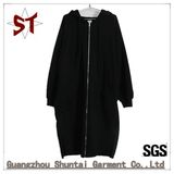 Wholesale Long Style Casual Hooded Sweater Coat with Zipper