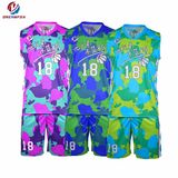 Polyester Sportswear Red Green Basketball Uniforms Custom Youth Basketball Jersey