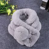 Women High Grade Luxury Knitting Rabbit Fur Scarf