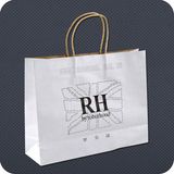 Printed Kraft Paper Packaging Bag with Twist Handle