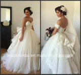 Puffy Back Bridal Dress Fashion Vestidos Lace Tulle Wedding Gown W15237