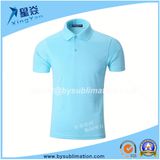 Quick Dry Sky Blue Polo T-Shirt for Sublimation