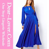 Blue Women Plus Size Long Evening Prom Maxi Dress
