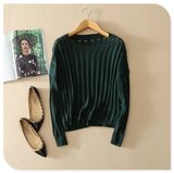 Hollow out with Back Print Pure Cashmere Top Pullover Sweater