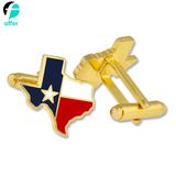 Gold Tone Texas State Metal Cufflink