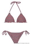 Hot Selling Customize Swimwear Cheeky Sporty Panty Stripe String Bikini