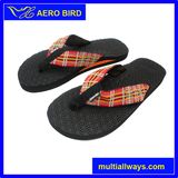 Grid Multicolor Strap Slipper with Pressed Logo