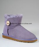 Fashion Women MID Calf Boots with Decoration Wool in Grey