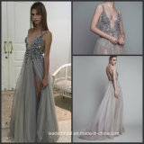 Split Party Gowns Sexy Tulle Beading Prom Cocktail Dresses Ra919