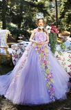 3D Flowers Quinceanera Dresses Puffy Tulle off Shoulder Bridal Wedding Ball Gowns Sp2017