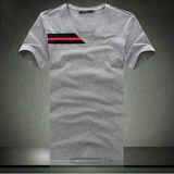 100% Cotton Men's Quality V-Neck Tight T Shirt