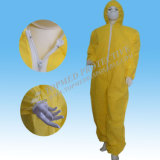 High Quality Safety Yeloow Coverall with Hood
