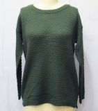 Women Pure Color Round Neck Pullover Knitted Sweater