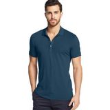 Garment Three-Button Placket Slim-Fit Polo