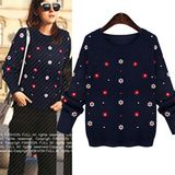 Ladies Fashion Round Neck Pullover Sweater 5gg Knitwear