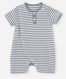 Bamboo Yarn Dyed Stripe Baby Romper