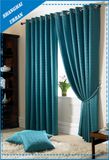 Home Decoration Blackout Lake Green Polyester Window Curtain