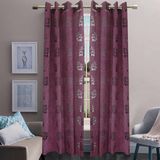 Jacquard Sheer Grommet Panel Window Curtain (HR14WT082)