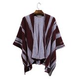 Woman Fashion Acrylic Tatted Striped Fringed Winter Shawl (YKY4492-2)