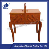 Wl904 Antique Wooden Sewing Box