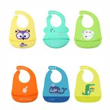 FDA Silicone Baby Wear Aprons Packageable Children Bibs