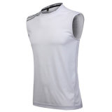 Plain White Polyester Fitness Gym Tank Top