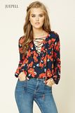 Fashion Flower Print Women Blouse