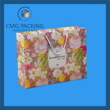 Flower Printed Paper Bag for Cosmetic (CMG-MAY-045)