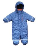 Light Blue Hooded Reflective Waterproof Jumpsuits for Baby/Children