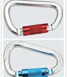 D Shaped Aluminum Climbing Carabiner Key Lock Carabiner