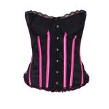 Wholesale Lady Fashion Vertical Stripe Satin Corset