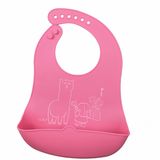 Pink Alpaca BPA Free Hygenic Packageable Silicone Baby Bibs