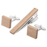 VAGULA New Styles Rosewood Tie Clip&Cufflink Sets