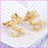 2017 New Style Fashion Cufflink Gold Plated Drgon Cuff Links