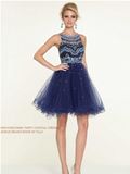 2015 Jeweled Beaded Bodice Cocktail Patry Dresses (PD9304)