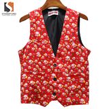 Customise Hotsale Printed Christmas Vest Clothes Wear Waistcoat