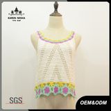 Women Fashion Acrylic Crop Crochet Vest Sweater